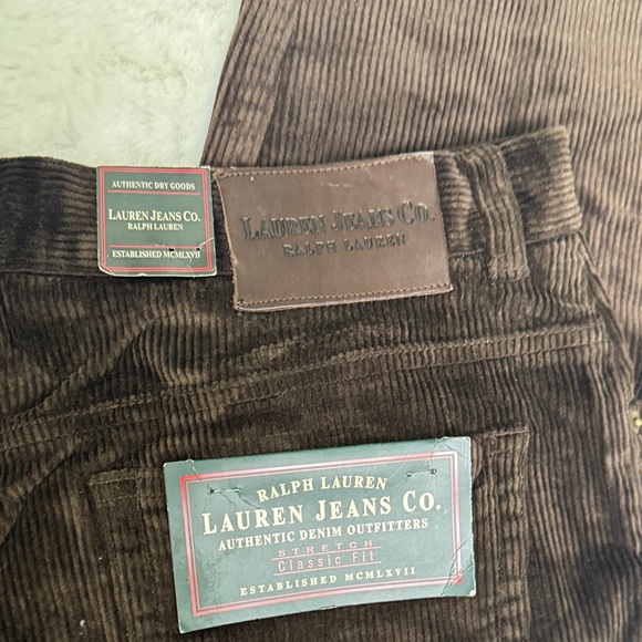 NWT Ralph Lauren Dark Brown Corduroy Pants 16 - Picture 10 of 13